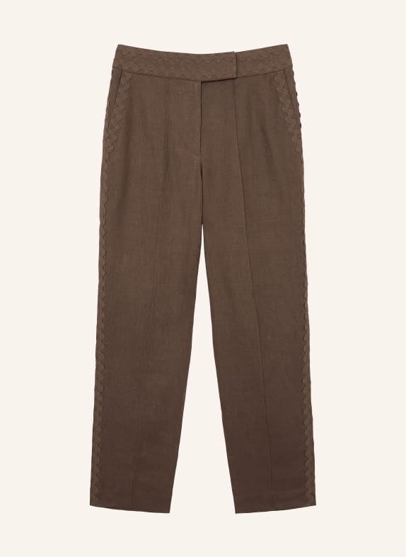 REISS 7/8-Chino MILA aus Leinen BRAUN