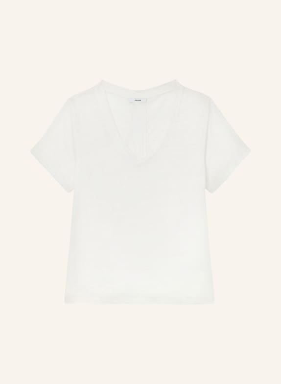 REISS T-Shirt LOLA aus Leinen WEISS