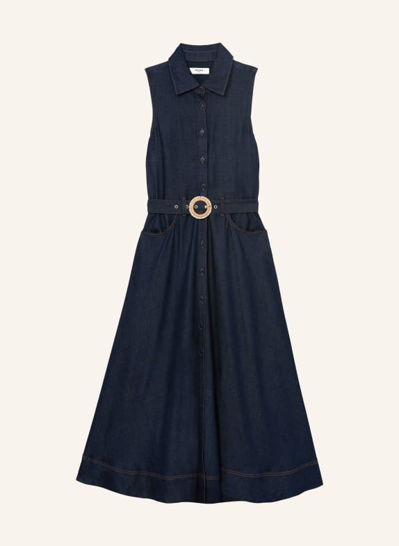 REISS Hemdblusenkleid REMI in Jeansoptik DUNKELBLAU