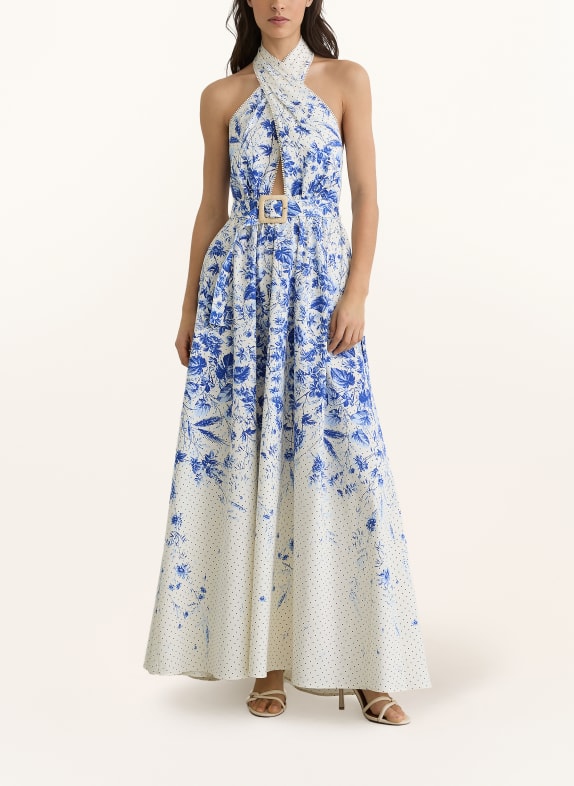 REISS Šaty AMAYA MODRÁ / BÍLÁ / ČERNÁ