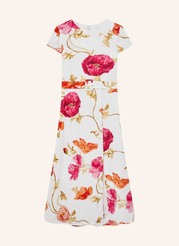 REISS Sukienka LYRA ECRU / MOCNORÓŻOWY / POMARAŃCZOWY