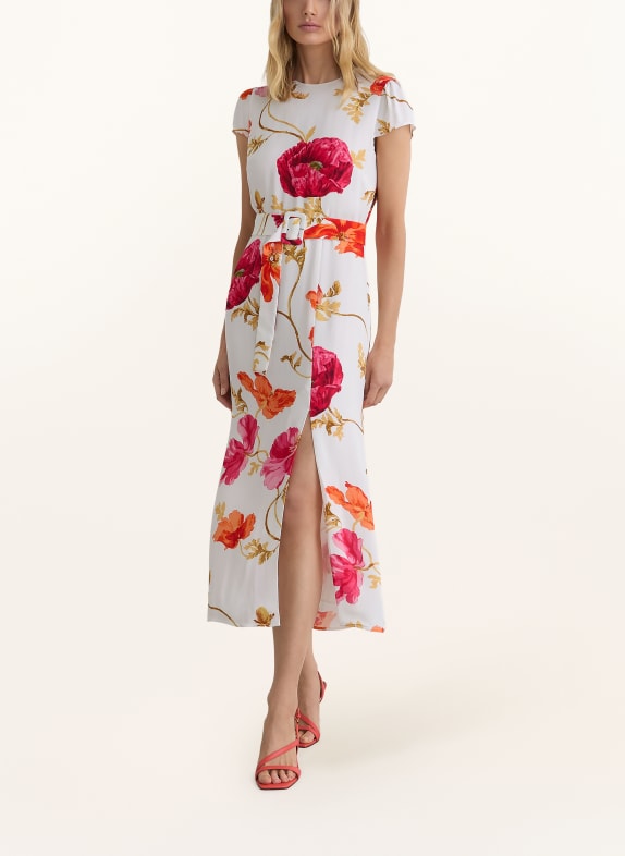REISS LYRA Dress ECRU / PINK / ORANGE