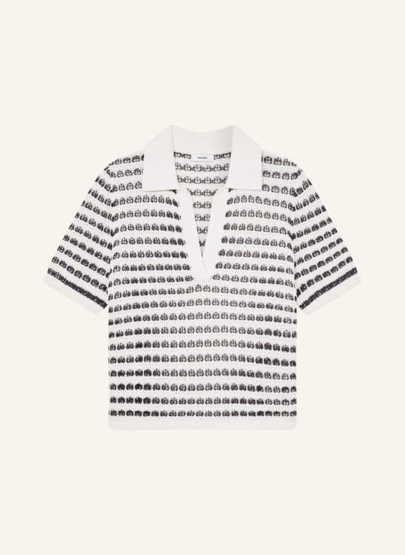 REISS Strick-Poloshirt GEMMA DUNKELBLAU / WEISS