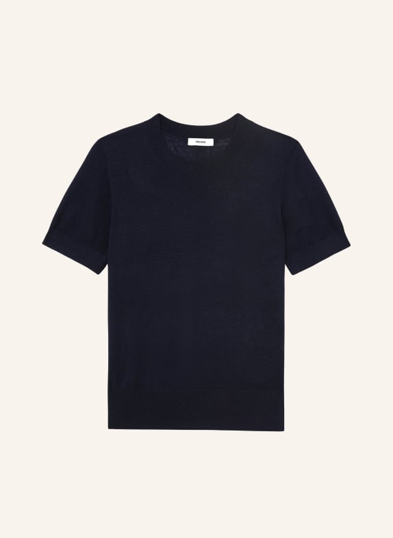 REISS Gebreid shirt LIVY DONKERBLAUW