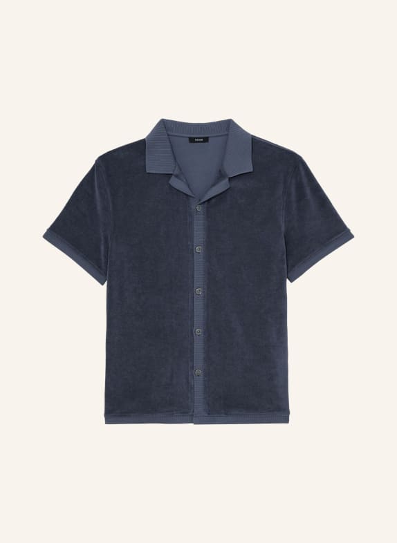 REISS Resorthemd EDEN Regular Fit van badstof DONKERBLAUW