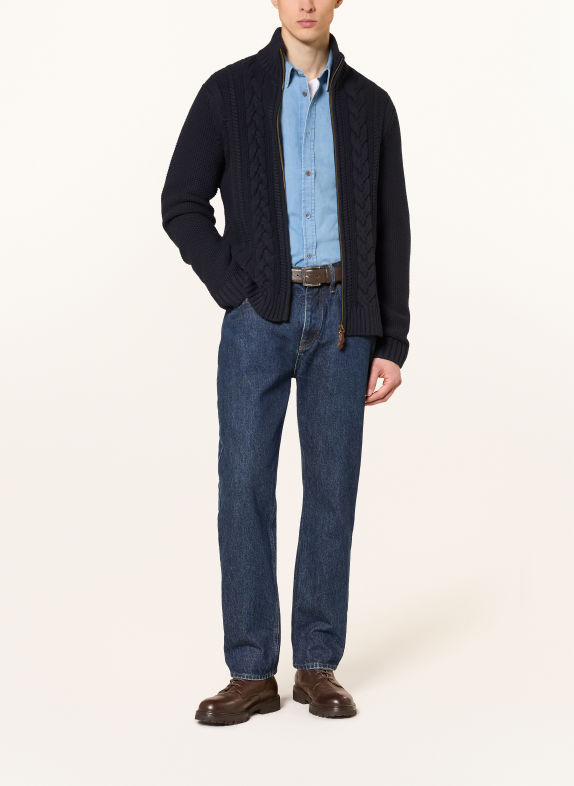 HABSBURG Gebreid vest DAVIDE DONKERBLAUW