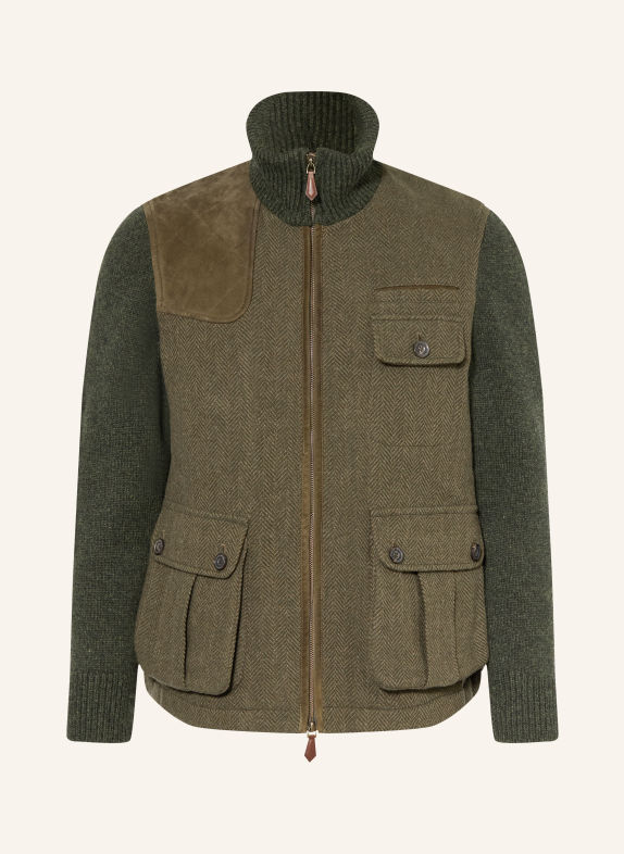 HABSBURG Fieldjacket HIRSCHENAU im Materialmix OLIV
