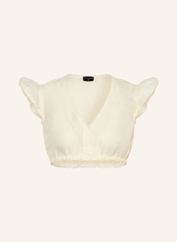 KINGA MATHE Blouse dirndl KIKI en jacquard ÉCRU