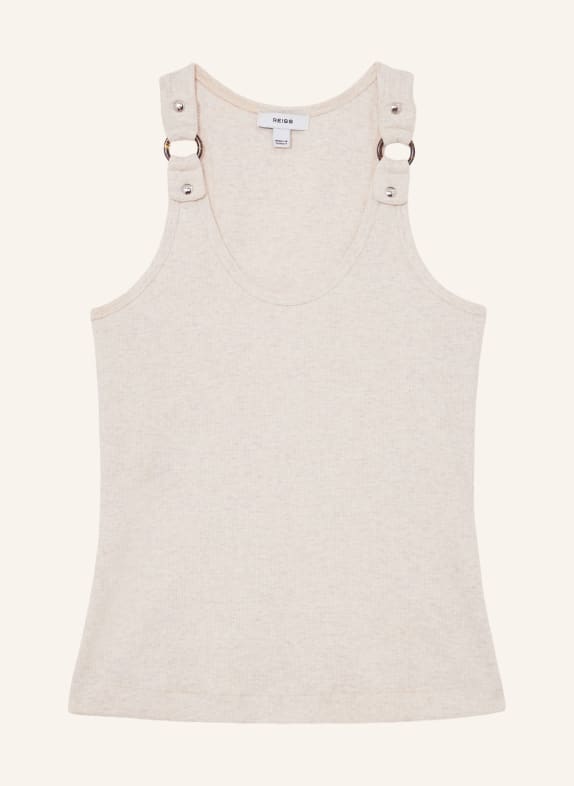 REISS Top BELLA met studs BEIGE