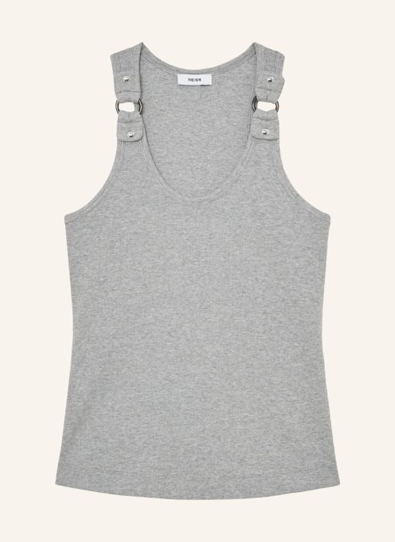 REISS Top BELLA met studs GRIJS