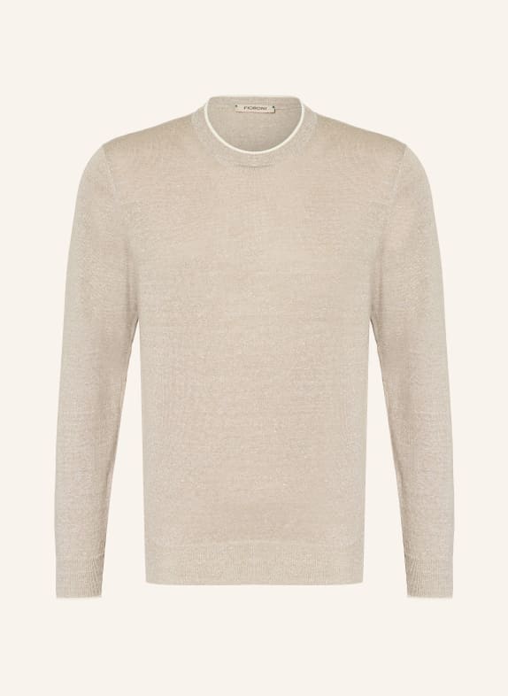 FIORONI Pull en lin TAUPE