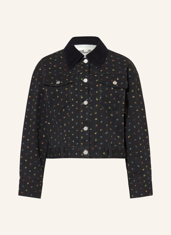 BAUM UND PFERDGARTEN BILLE Denim Jacket C9239 Black Petite Flower