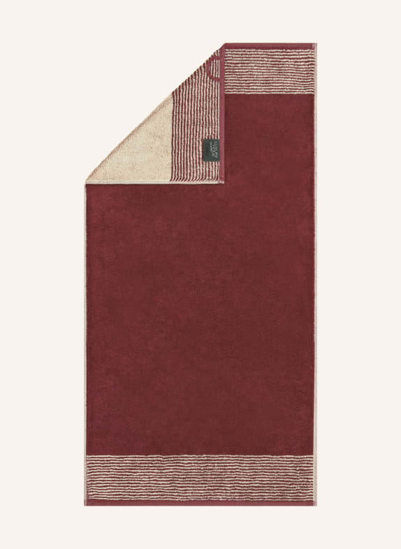 Cawö Handtuch LUXURY HOME TWO-ONE DUNKELROT / CREME