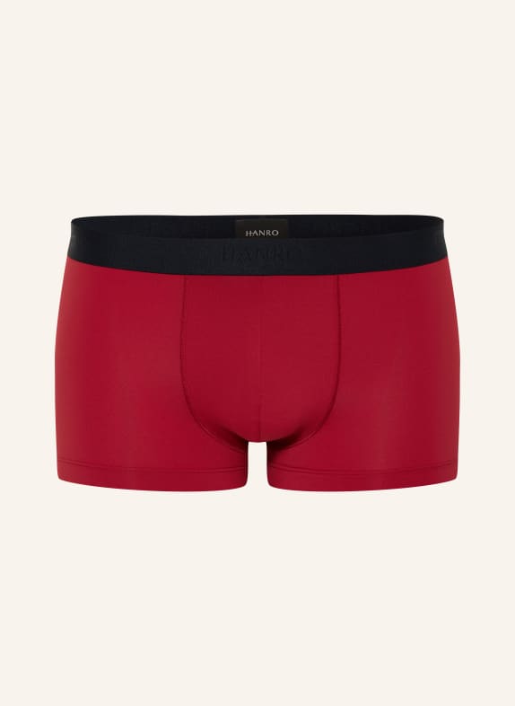 HANRO Boxers MICRO TOUCH ROUGE FONCÉ / NOIR