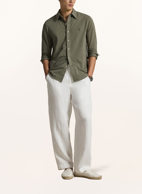 POLO RALPH LAUREN Chemise piquée Custom Fit OLIVE