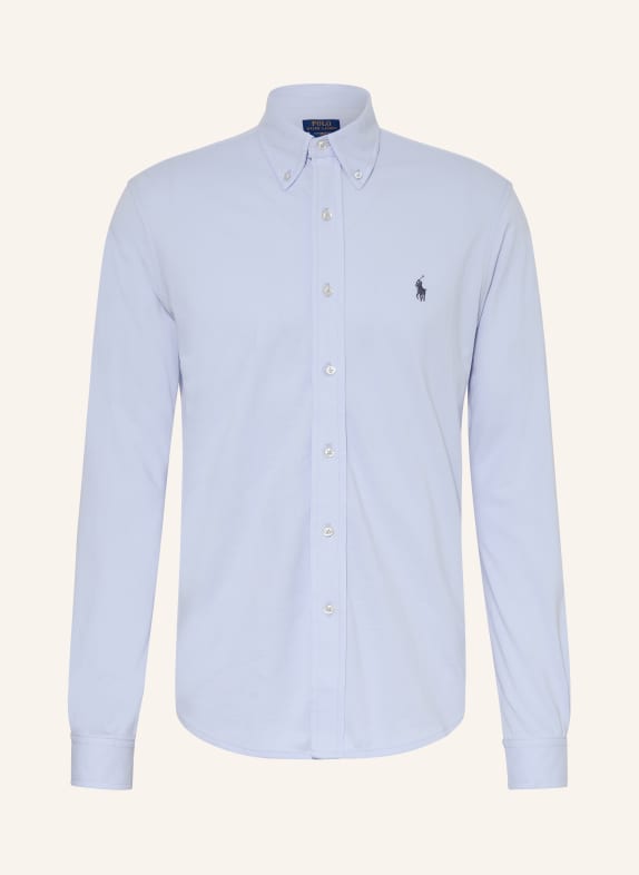POLO RALPH LAUREN Chemise piquée Custom Fit BLEU CLAIR