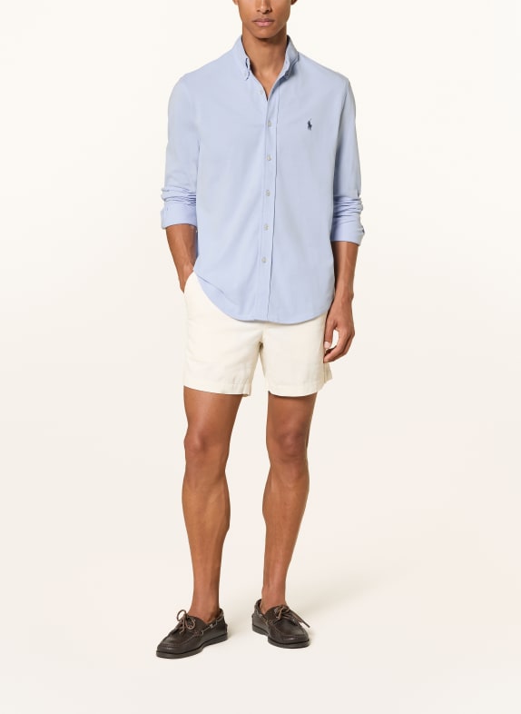 POLO RALPH LAUREN Chemise piquée Custom Fit BLEU CLAIR