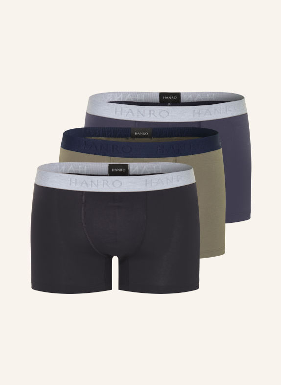HANRO Boxerky COTTON ESSENTIALS, 2 kusy v balení TMAVĚ MODRÁ / TMAVĚ MODRÁ