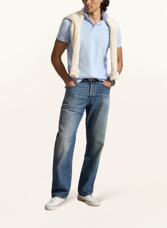 POLO RALPH LAUREN Piqué poloshirt Custom Slim Fit LICHTBLAUW