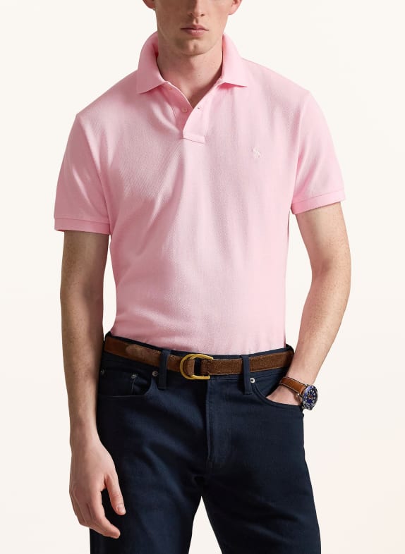 POLO RALPH LAUREN Piqué polo shirt custom slim fit PINK