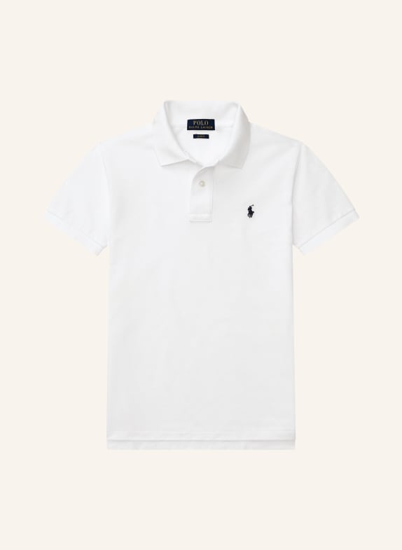 POLO RALPH LAUREN Slim fit pique polo shirt WHITE