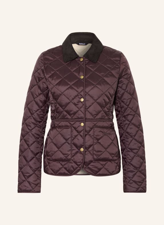Barbour Jacke DEVERON DUNKELLILA / DUNKELBRAUN