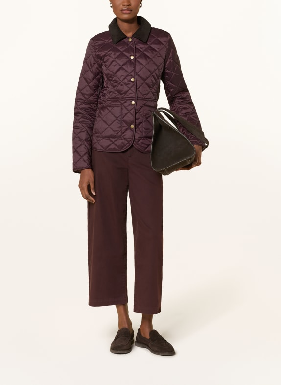 Barbour Jacke DEVERON DUNKELLILA / DUNKELBRAUN