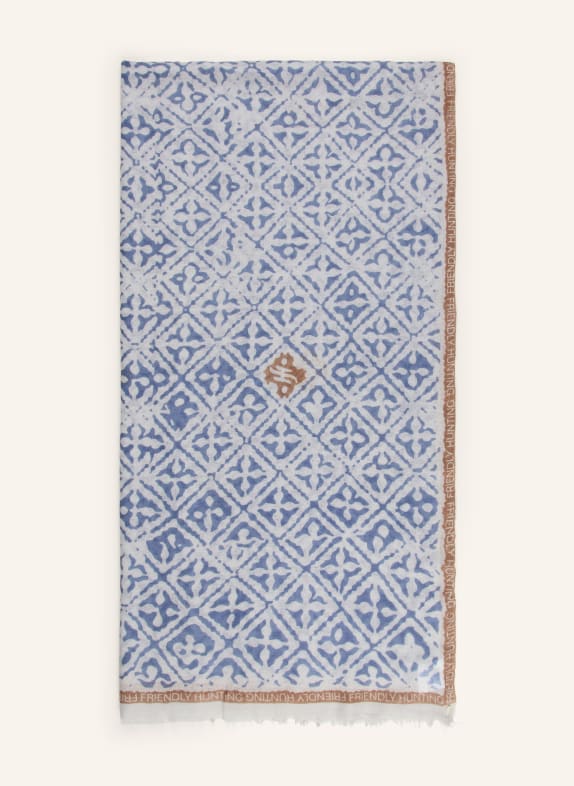 friendly hunting Cashmere-Schal EYES OF MARAKECH HELLGRAU / TAUPE / HELLBLAU