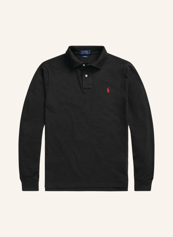 POLO RALPH LAUREN Piqué polo shirt slim fit BLACK