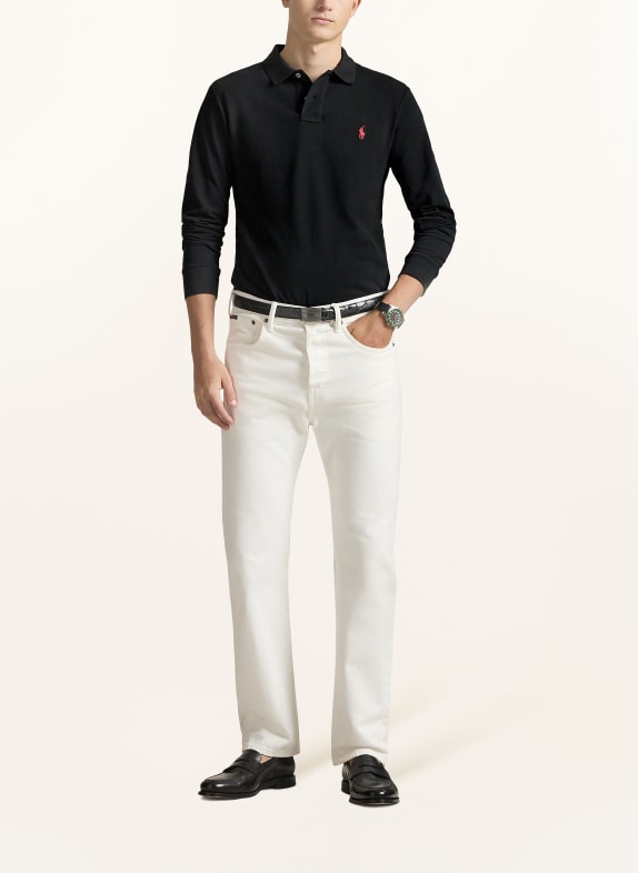 POLO RALPH LAUREN Koszulka polo z piki slim fit CZARNY