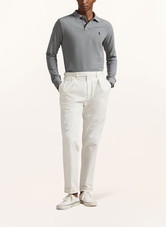 POLO RALPH LAUREN Piqué-Poloshirt Custom Slim Fit GRAU MELIERT
