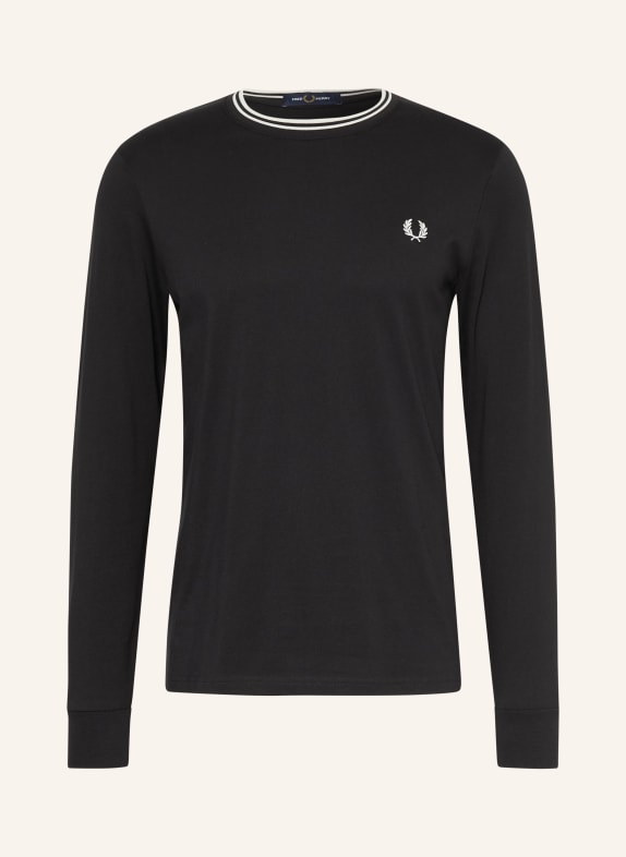 FRED PERRY Longsleeve SCHWARZ