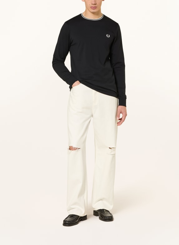 FRED PERRY Longsleeve ZWART