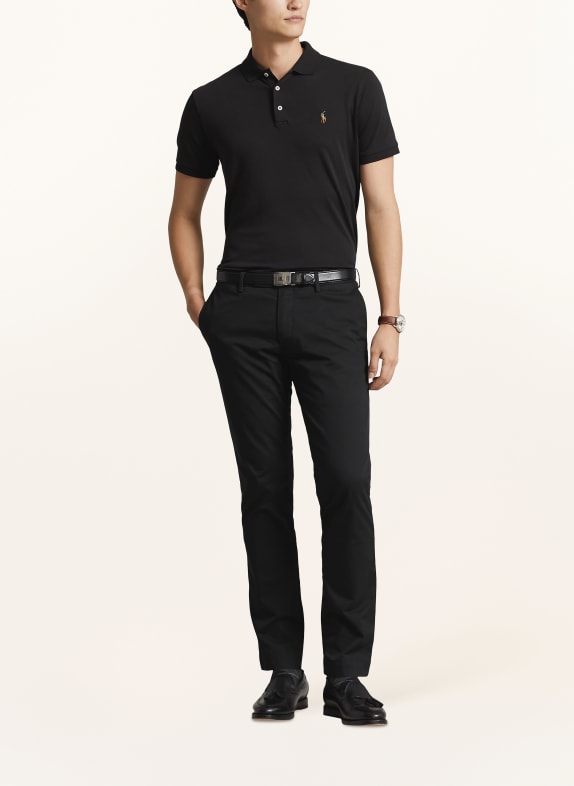 POLO RALPH LAUREN Koszulka polo z dżerseju custom slim fit CZARNY