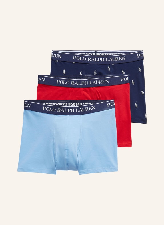 POLO RALPH LAUREN Balení 3 ks boxerek TMAVĚ MODRÁ / ČERVENÁ / TMAVĚ MODRÁ