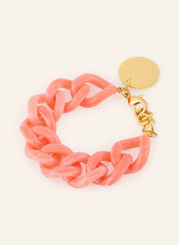 VANESSA BARONI FLAT CHAIN Bracelet LIGHT RED / GOLD