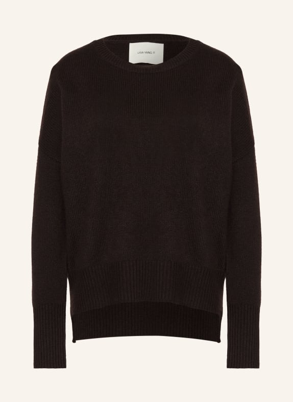 LISA YANG Cashmere sweater MILA DARK BROWN