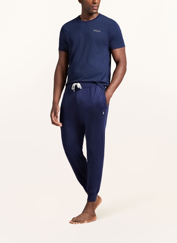 POLO RALPH LAUREN Pohodlné domácí kalhoty TMAVĚ MODRÁ