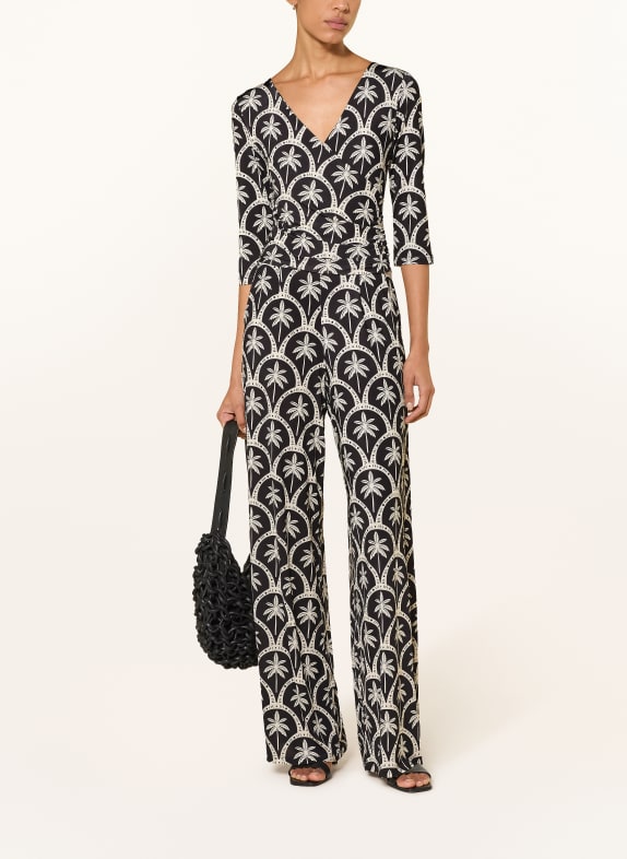 marivie Jersey jumpsuit JUMP IN! met 3/4-mouwen ZWART / WIT