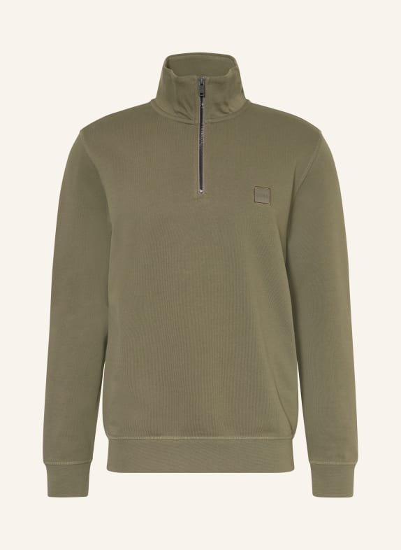 BOSS Bluza z kapturem ZETRUST CIEMNOZIELONY