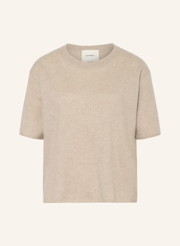 LISA YANG Knit shirt CILA in cashmere LIGHT BROWN