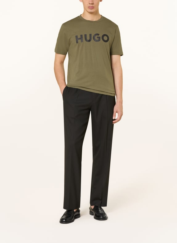HUGO T-shirt DULIVIO OLIJF / ZWART