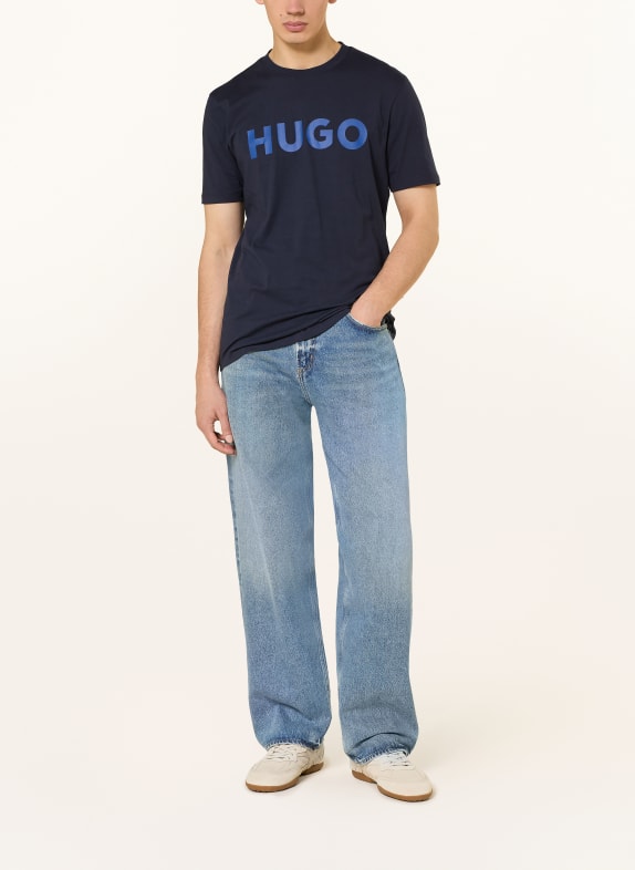 HUGO T-shirt DULIVIO DONKERBLAUW / BLAUW