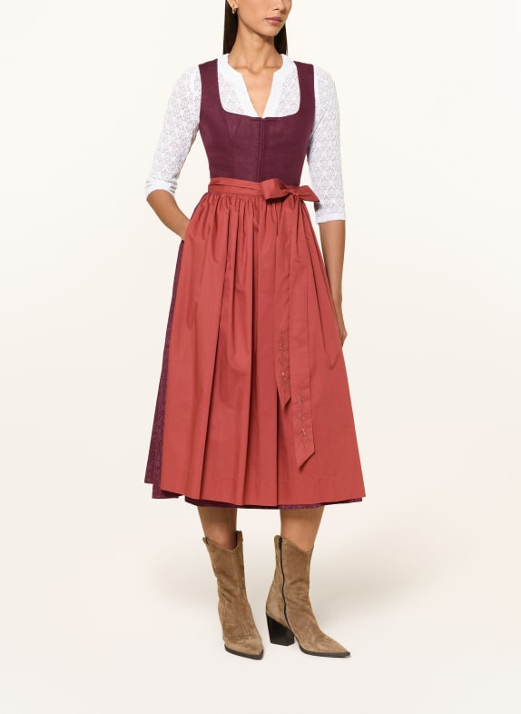WALDORFF Dirndlblouse van kant met 3/4-mouwen WIT