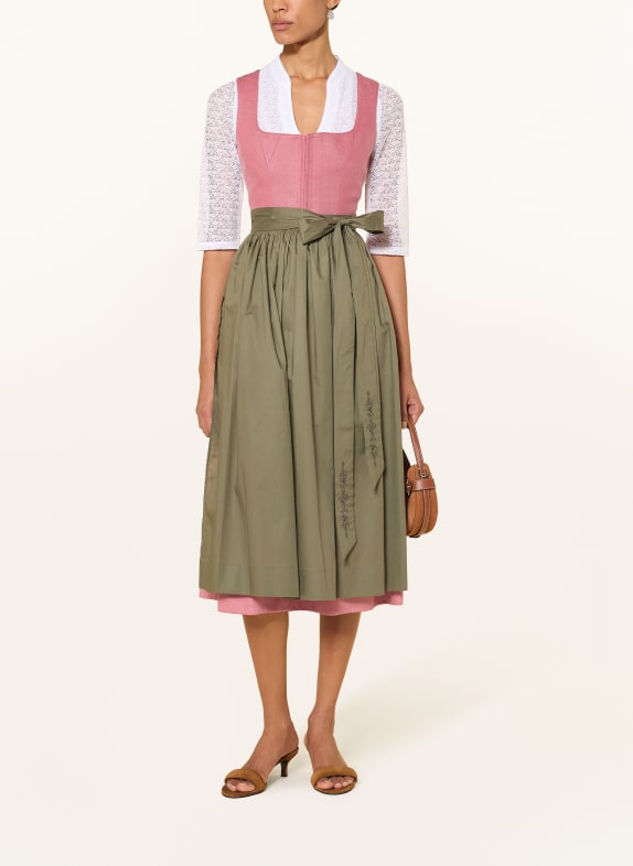 WALDORFF YARA-dirndlblouse van kant met 3/4-mouwen WIT