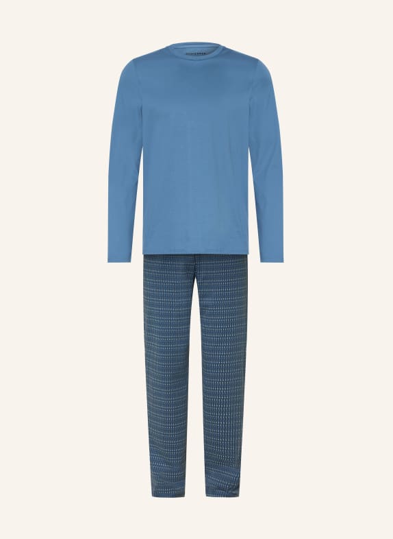 SCHIESSER Piżama CASUAL ESSENTIALS NIEBIESKI / GRANATOWY