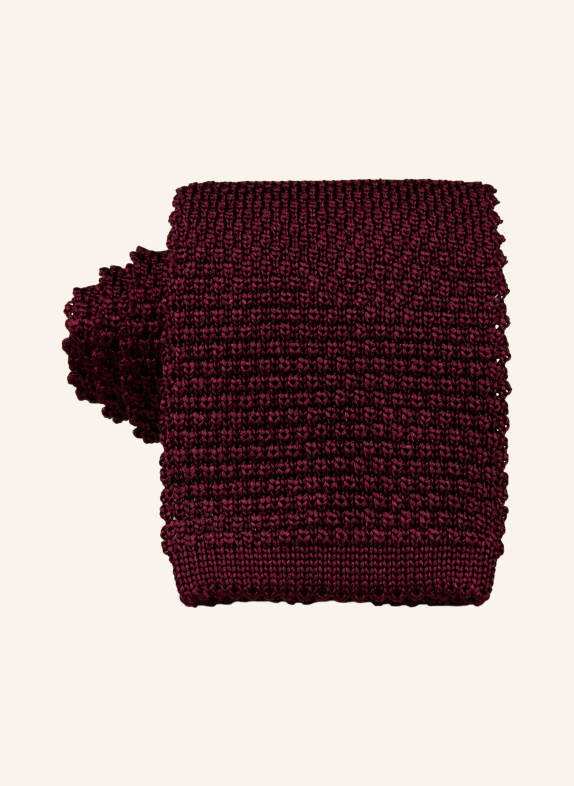 BRUNELLO CUCINELLI Strick-Krawatte DUNKELROT
