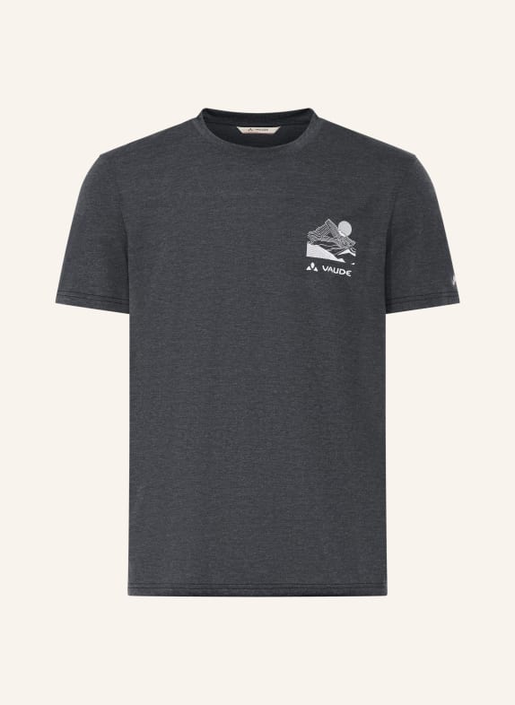 VAUDE T-Shirt TEKOA III DUNKELGRAU / WEISS