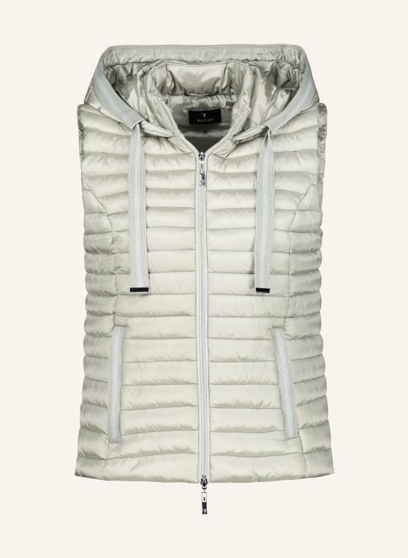 monari Gilet matelassé avec fil pailleté GRIS