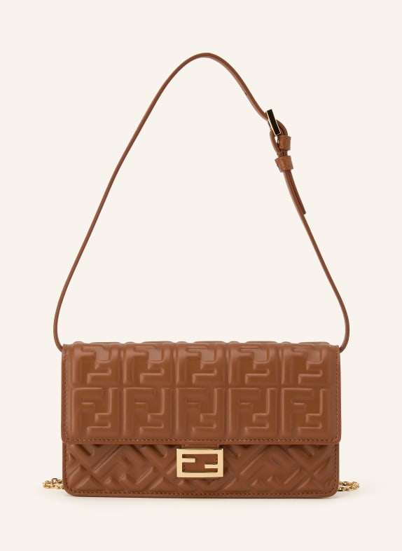 FENDI Wallet on Chain BAGUETTE COGNAC / GOLD